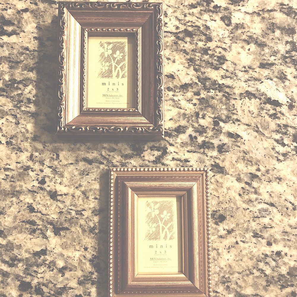 Set of 3 - 2x3 Gold photo frames